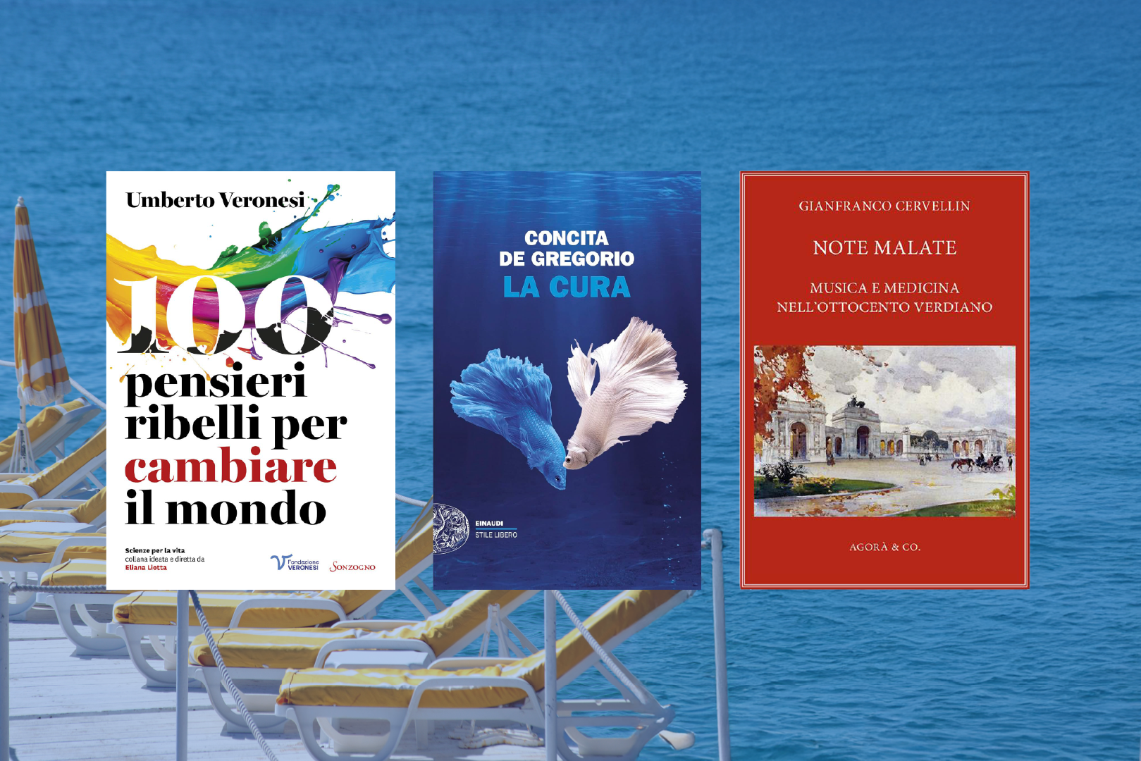 Tre libri consigliati da Valparma Hospital per riflettere sul significato della cura: Umberto Veronesi, Concita De Gregorio e Gianfranco Cervellin.